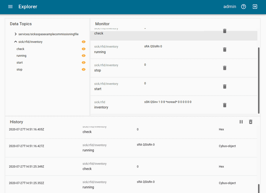 Admin UI Explorer