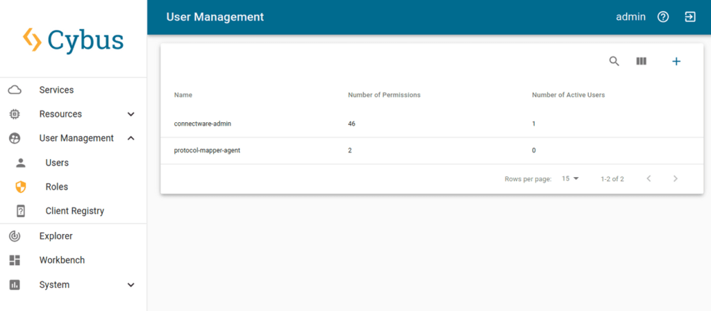 Admin UI Navigation