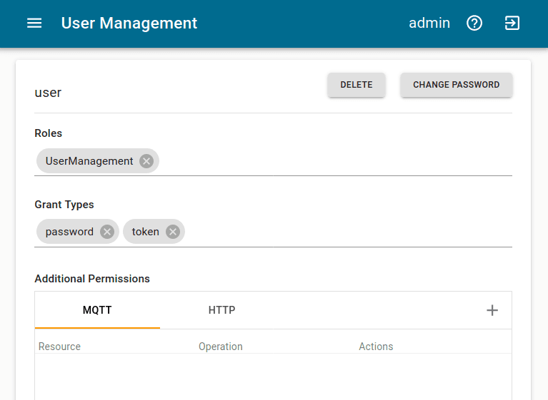 Admin UI User Details