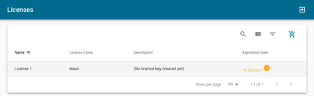 Download License Key Button