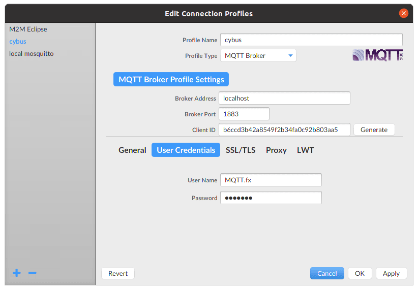 MQTTfx Edit Connection