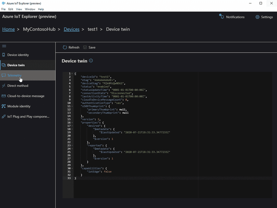 Azure IoT Explorer