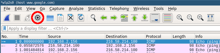 Configure Wireshark