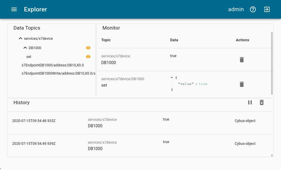 Explorer MQTT Topics