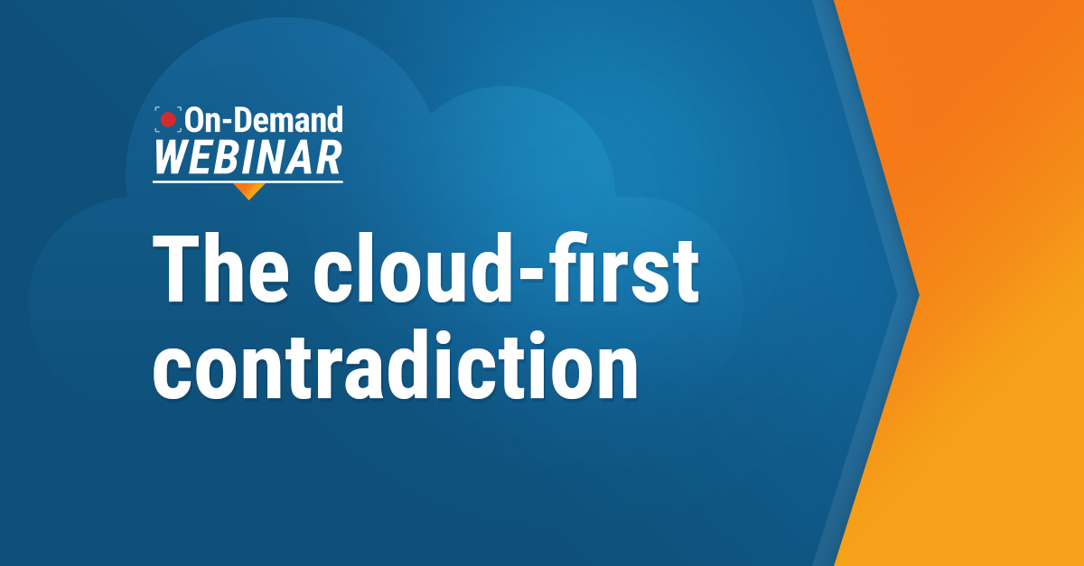 on-demand webinar of Cybus with the topic: The cloud-first contradiction