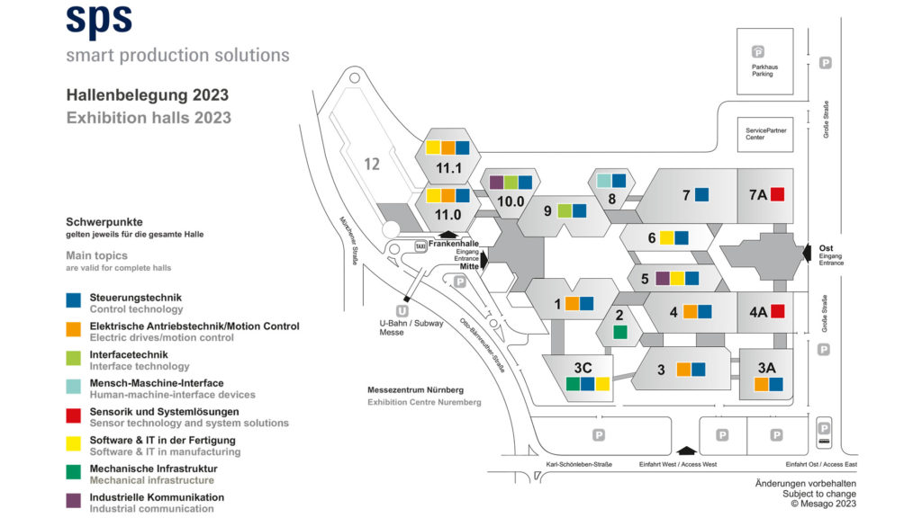 SPS Nuremberg Hall plan