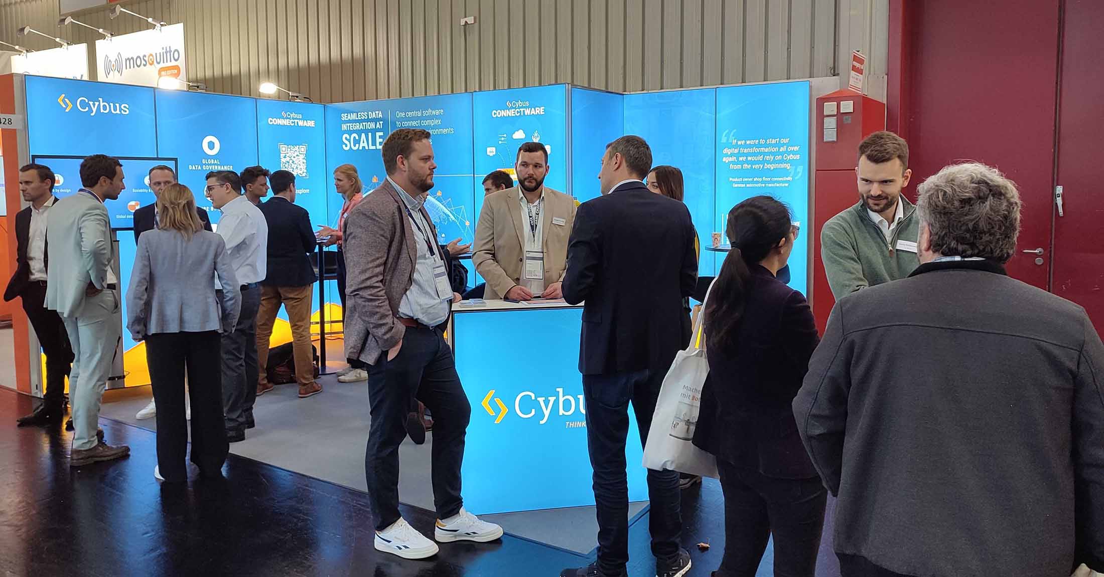 Messestand von Cybus auf der SPS in Nürnberg