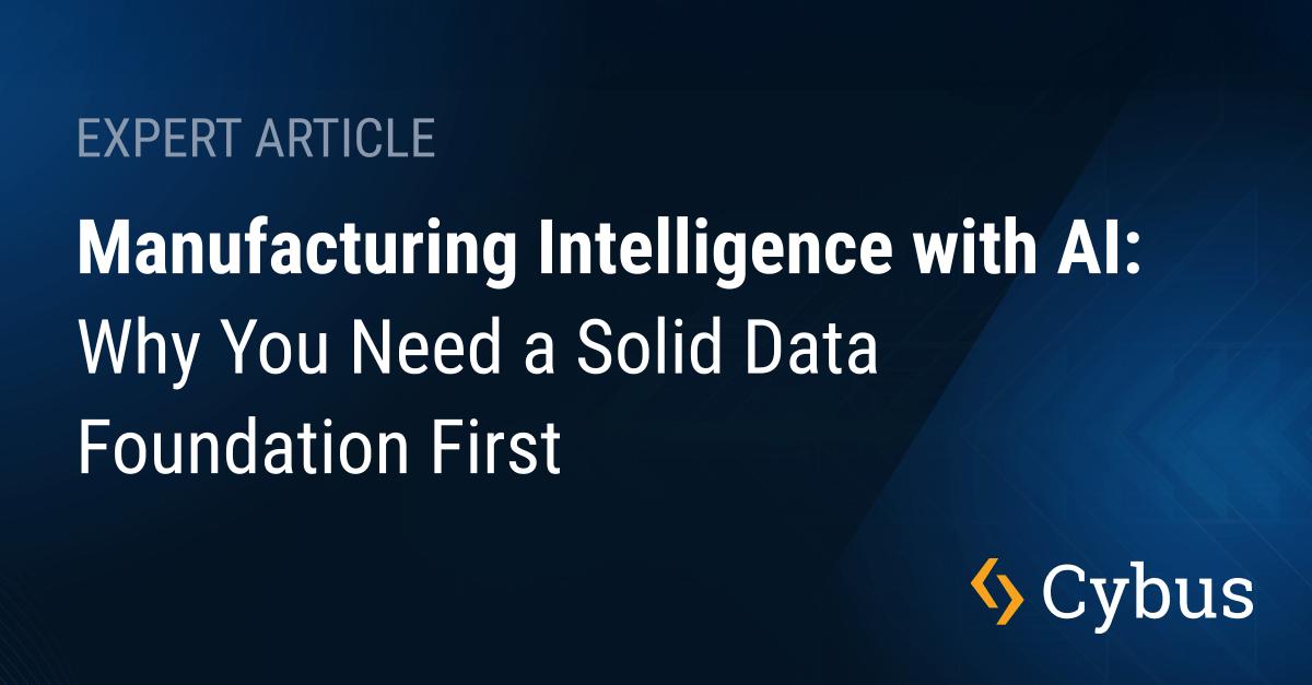 Manufacturing Intelligence with AI